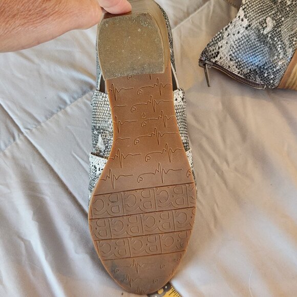 BC Python Azalea crisscross ankle booties vegan snake boots - Picture 11 of 12